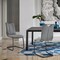 Armen Living Pacific Dining Room Chair in Gray Faux Leather and Black Finish, PK2 LCPCSIGRPU - alternate 8